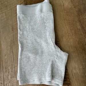 NWOT SKIMS COTTON RIB BOXER Light Heather Grey Sz M.